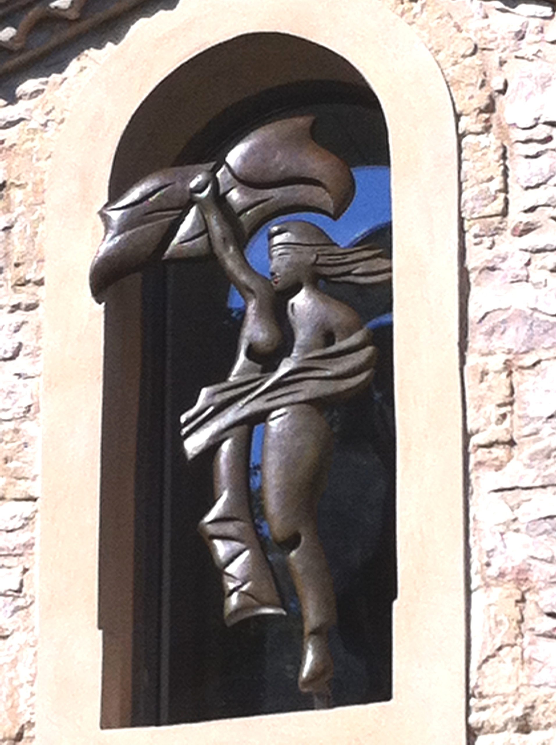 Sculpture réalisée sur commande pour clients en ville française
