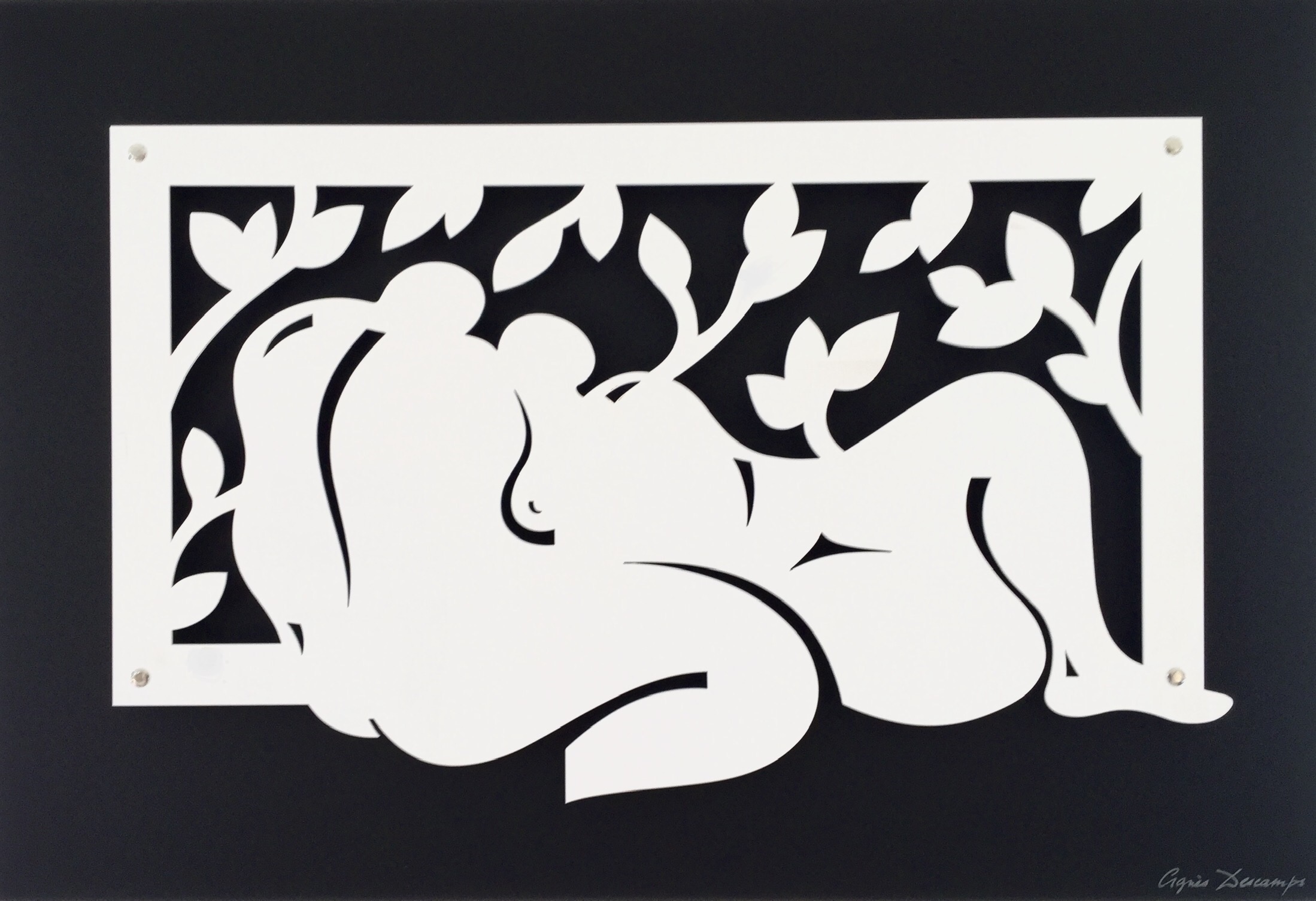 Pièce artistique en métal sculpté de Agnès Descamps