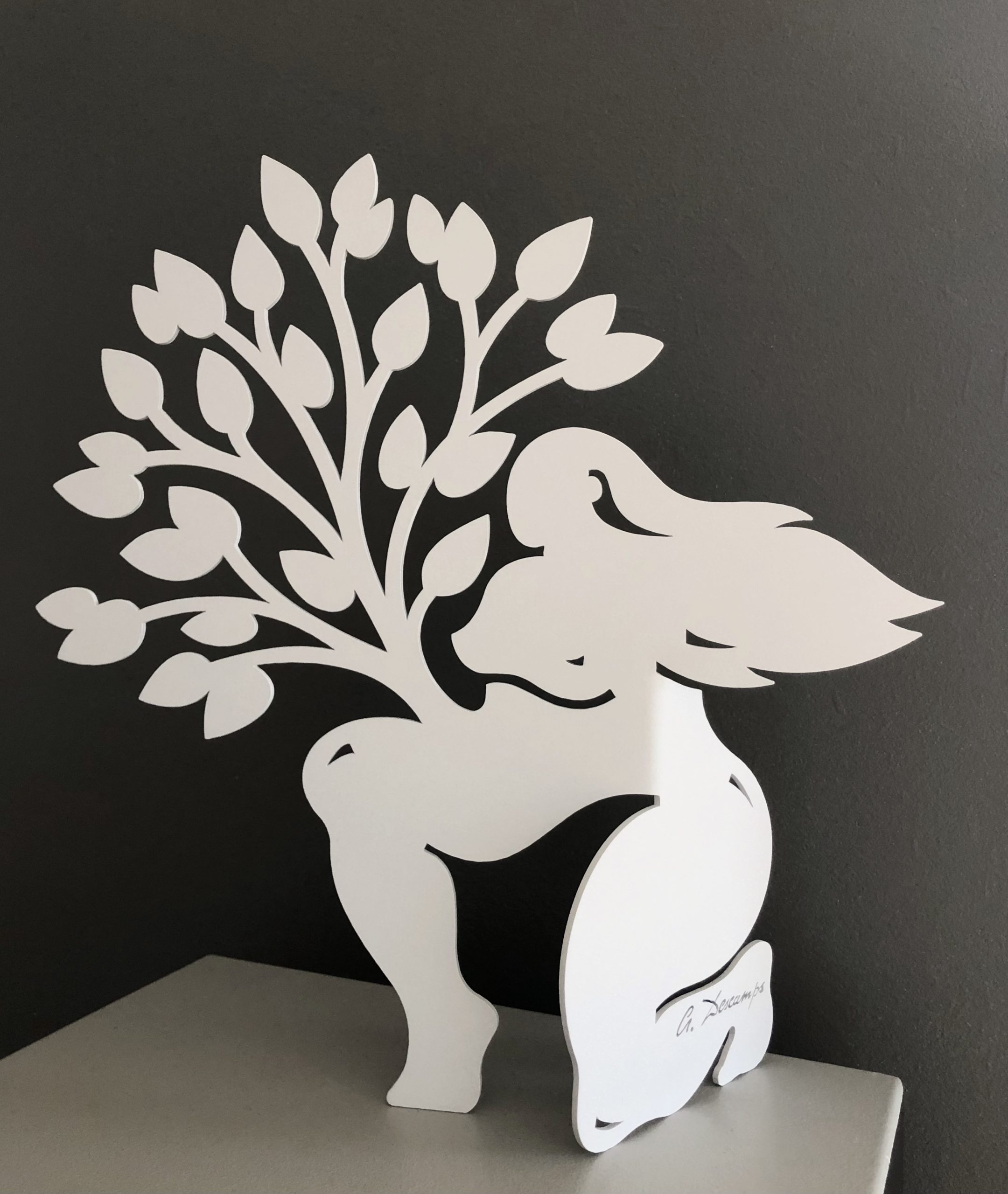 Élément d’art en sculpture métallique